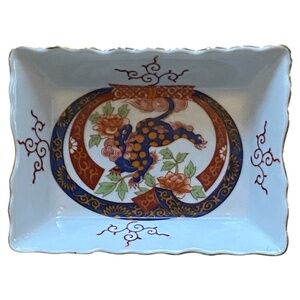 Vintage Japan Dragon hand painted trinket dish/soap dish